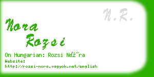 nora rozsi business card